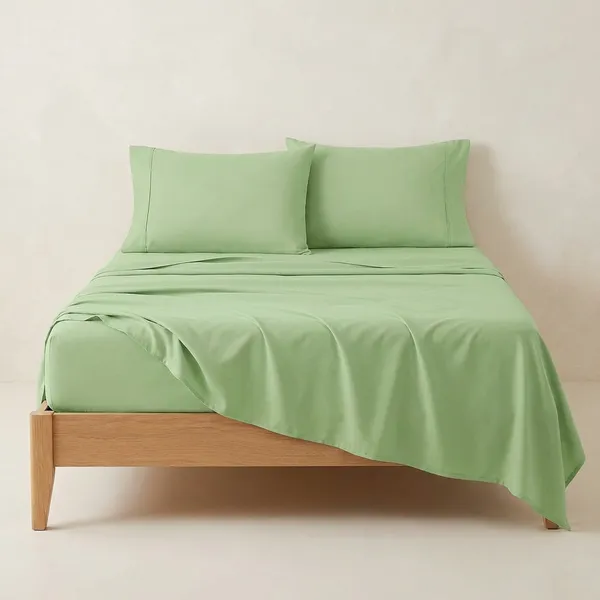Sage_100%_Egyptian_Cotton_Solid_Premium_Flat_Sheet,_Pillowcase_Pack_Of_3