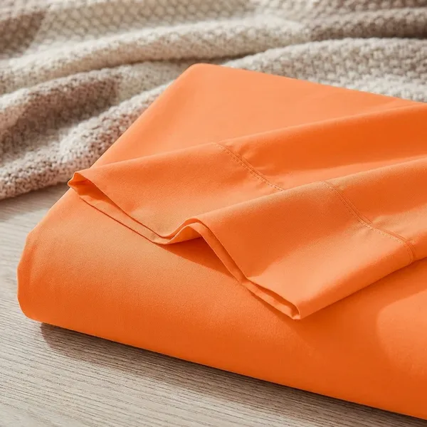 Orange_100%_Egyptian_Cotton_Solid_Premium_Flat_Sheet,_Pillowcase_Pack_Of_3