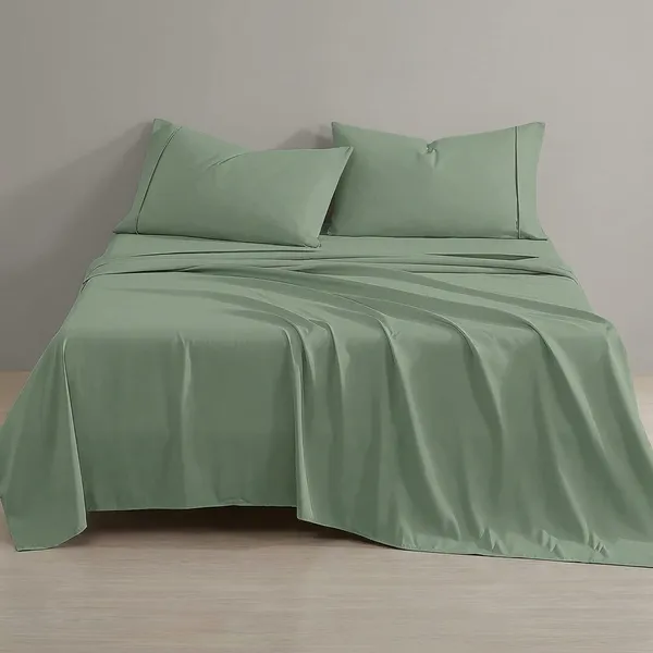 Emrald_Green_100%_Egyptian_Cotton_Solid_Premium_Flat_Sheet,_Pillowcase_Pack_Of_3