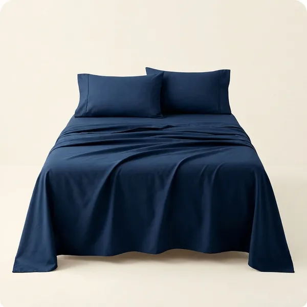 Navy_Blue_100%_Egyptian_Cotton_Solid_Premium_Flat_Sheet,_Pillowcase_Pack_Of_3