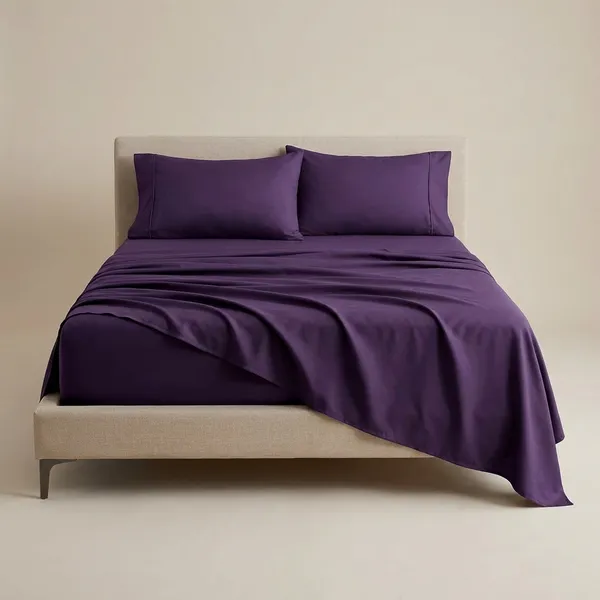 Egg_Plant_100%_Egyptian_Cotton_Solid_Premium_Flat_Sheet,_Pillowcase_Pack_Of_3