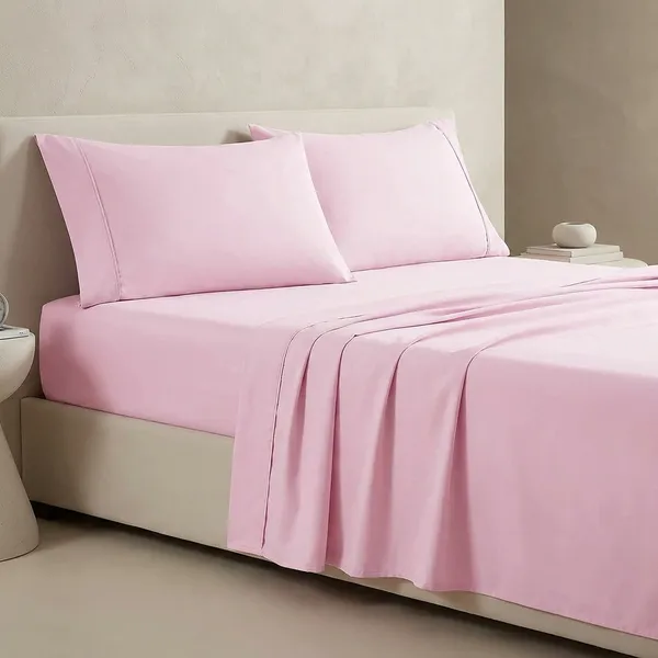 Pink_100%_Egyptian_Cotton_Solid_Premium_Flat_Sheet,_Pillowcase_Pack_Of_3