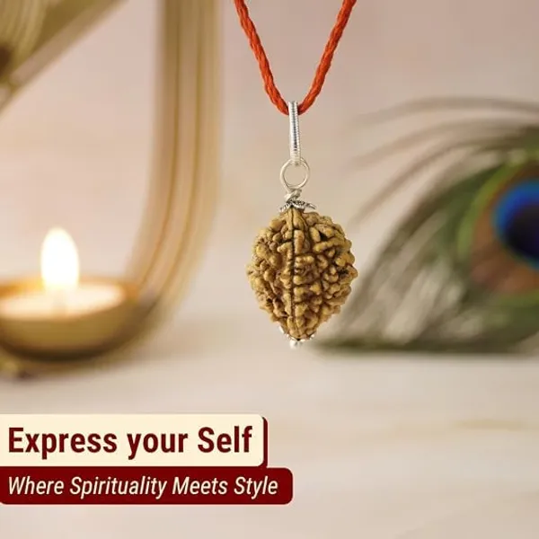 2_Mukhi_Rudraksha_with_Silver_Capping_Lab_Tested_Certified_Rudraksh_Beads_|Two_Face_Rudraksha_Pendant_Original_Rudraksha_Locket_for_Men_&_Women