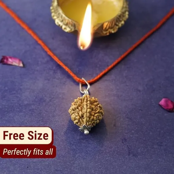 2_Mukhi_Rudraksha_with_Silver_Capping_Lab_Tested_Certified_Rudraksh_Beads_|Two_Face_Rudraksha_Pendant_Original_Rudraksha_Locket_for_Men_&_Women