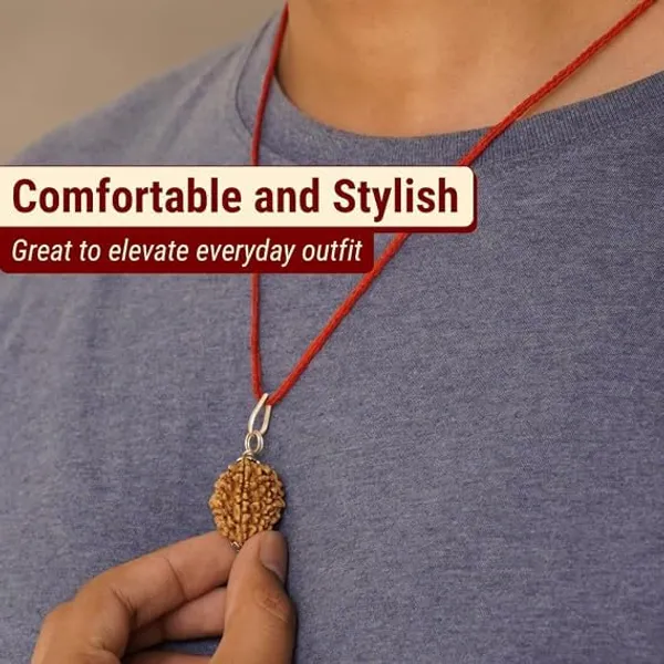 2_Mukhi_Rudraksha_with_Silver_Capping_Lab_Tested_Certified_Rudraksh_Beads_|Two_Face_Rudraksha_Pendant_Original_Rudraksha_Locket_for_Men_&_Women