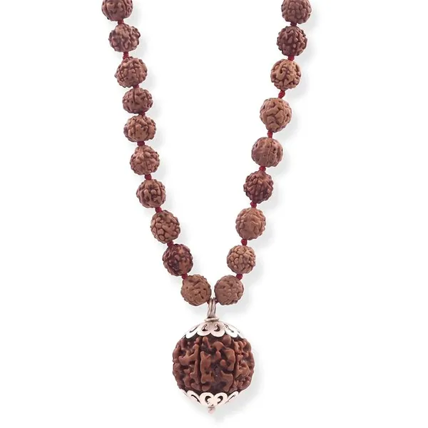 7_Mukhi_Rudraksha_Pendant_(Nepal_Origin)_with_108_Beads_Brown_Rudraksha_Mala_|_German_Silver_Capped_|_Daily_Spiritual_Wea