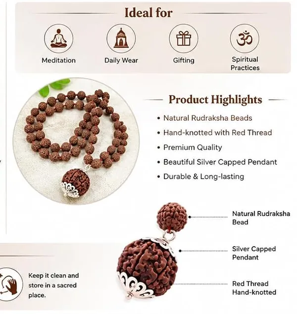 7_Mukhi_Rudraksha_Pendant_(Nepal_Origin)_with_108_Beads_Brown_Rudraksha_Mala_|_German_Silver_Capped_|_Daily_Spiritual_Wea