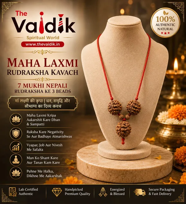 Maha_Lakshmi_Kavach_7-7-7_Mukhi_Rudraksha_Mala_with_Nepali_Ganesh_Rudraksha,_Original_Certified_7_Mukhi_Rudraksha_Beads,_3_Rudraksha_Joint_with_Red_Thread