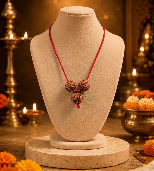 Maha_Lakshmi_Kavach_7-7-7_Mukhi_Rudraksha_Mala_with_Nepali_Ganesh_Rudraksha,_Original_Certified_7_Mukhi_Rudraksha_Beads,_3_Rudraksha_Joint_with_Red_Thread