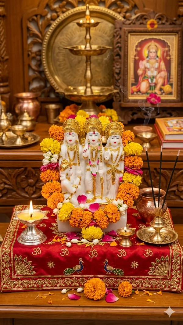 Ramdarwar_White_Gold_Marble_Statue_–_Premium_Ram_Darbar_Idol_Gold_&_White_Finish