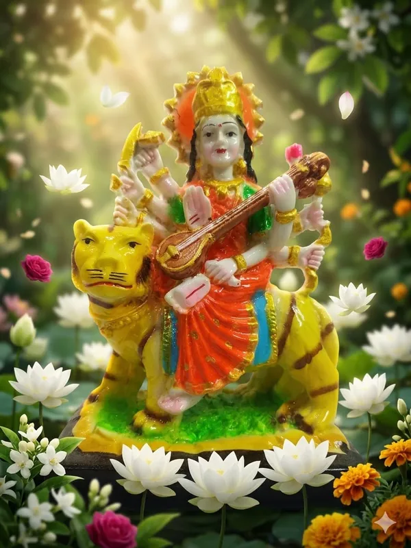 Multicolor_Handcrafted_Goddess_Durga_Idol_On_Tiger_Traditional_Hindu_Deity_Figurine-M