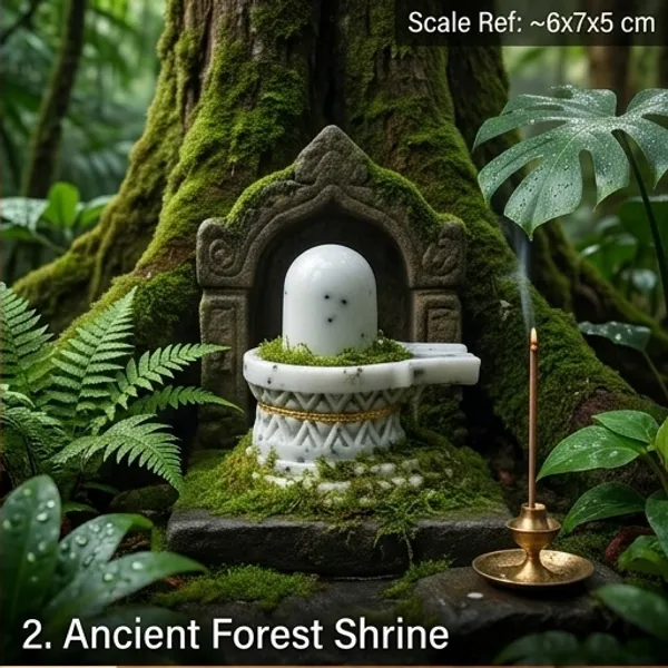 Multicolor_Marble_Shivling_With_Nag_And_Tilak_Small_Religious_Idol_For_Pooja