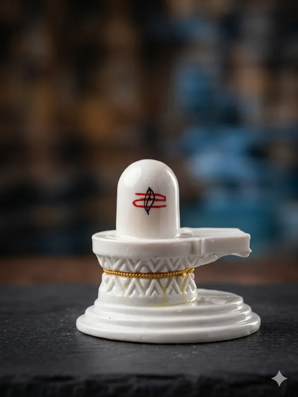 Multicolor_Marble_Shivling_With_Nag_And_Tilak_Small_Religious_Idol_For_Pooja