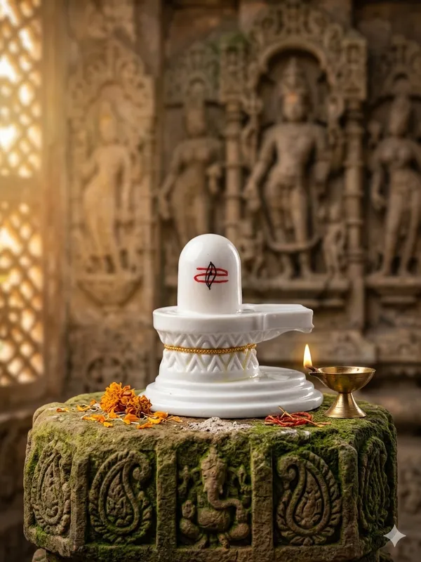 Multicolor_Marble_Shivling_With_Nag_And_Tilak_Small_Religious_Idol_For_Pooja