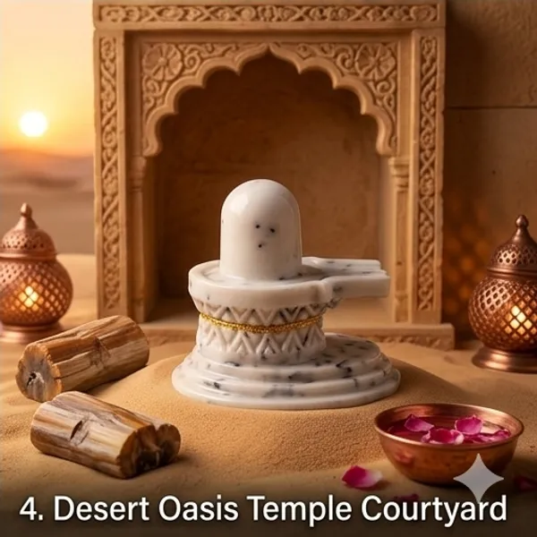 Multicolor_Marble_Shivling_With_Nag_And_Tilak_Small_Religious_Idol_For_Pooja