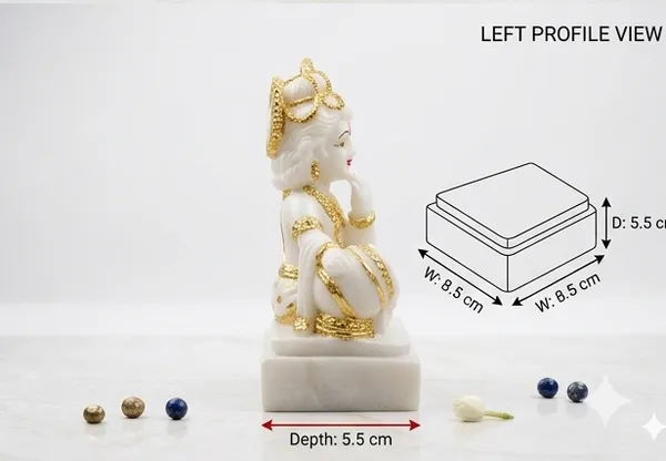 Laddu_Gopal_White_Gold_Marble_Idol_–_Gold_&_White_Finish_Bal_Gopal_Murti