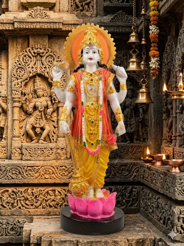 Hand-painted_Multicolor_Poly_Resin_Lord_Vishnu_Statue