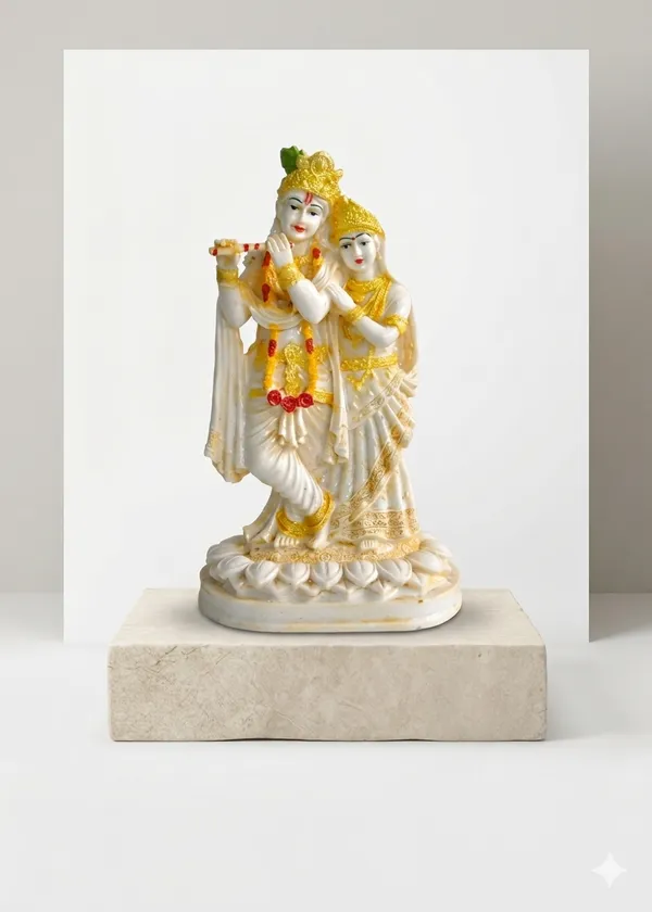 Hand-Painted_Golden_Poly_Resin_Radha_Krishna_Statue