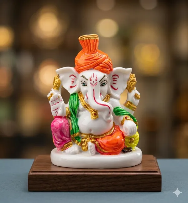 Handcrafted_Pagadi_Ganesh_Marble_Dust_Idol_-_Multicolor_Lord_Ganesha_Statue