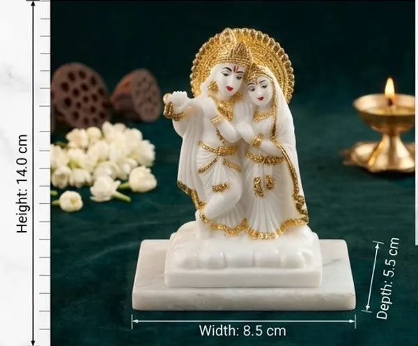 Radha_Kishan_White_Gold_Marble_Idol_–_Gold_&_White_Finish_Radha_Krishna_Murti