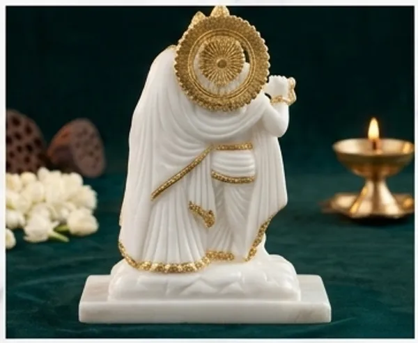 Radha_Kishan_White_Gold_Marble_Idol_–_Gold_&_White_Finish_Radha_Krishna_Murti