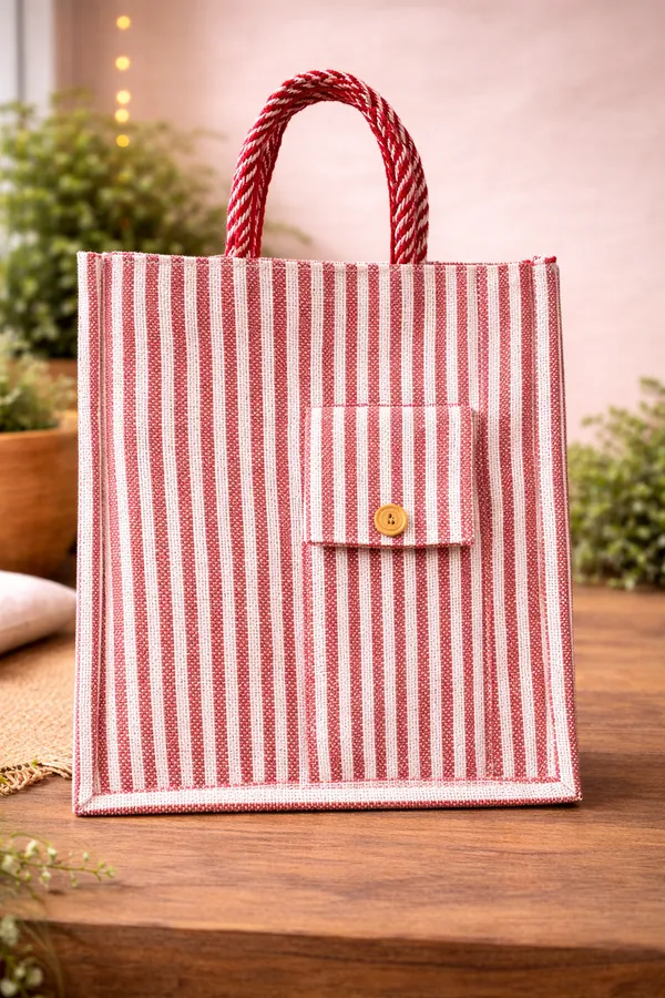 Pink_Striped_Jute_Shopping_Bag