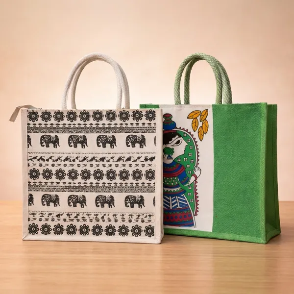 Mulitcolor_Elephant_Print_And_Lady_Print_Bags_Pack_Of_2