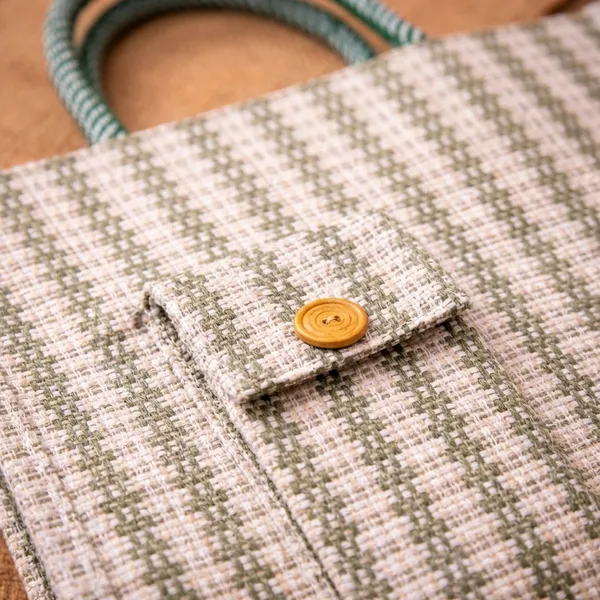Green_Striped_Jute_Shopping_Bag