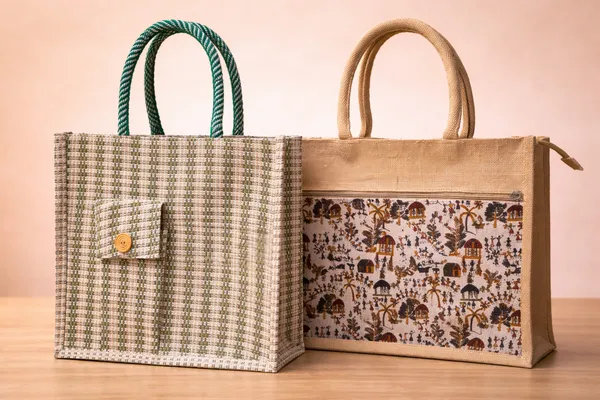 Multicolor_Striped_And_Adibasi_Jute_Bag_Pack_Of_2