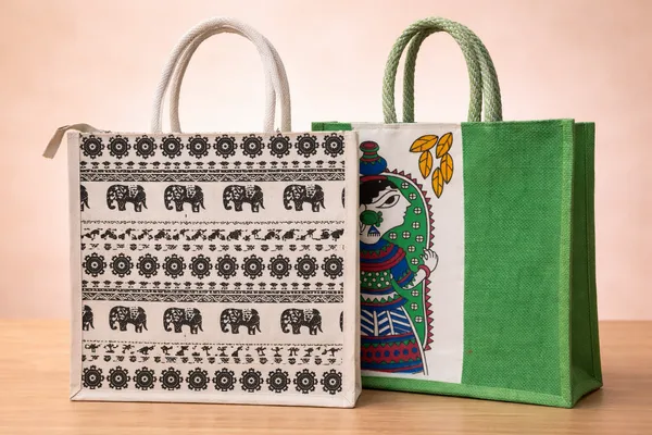 Mulitcolor_Elephant_Print_And_Lady_Print_Bags_Pack_Of_2