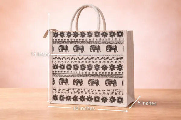 Mulitcolor_Elephant_Print_And_Lady_Print_Bags_Pack_Of_2