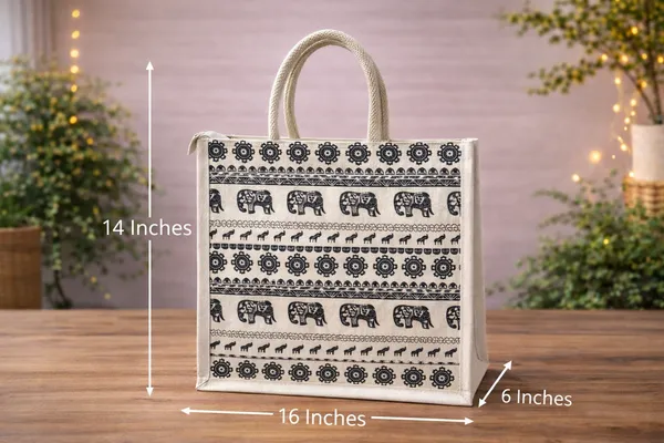 Off_WhiteAnd_Black_Canvas_Bag__Elephant_Print
