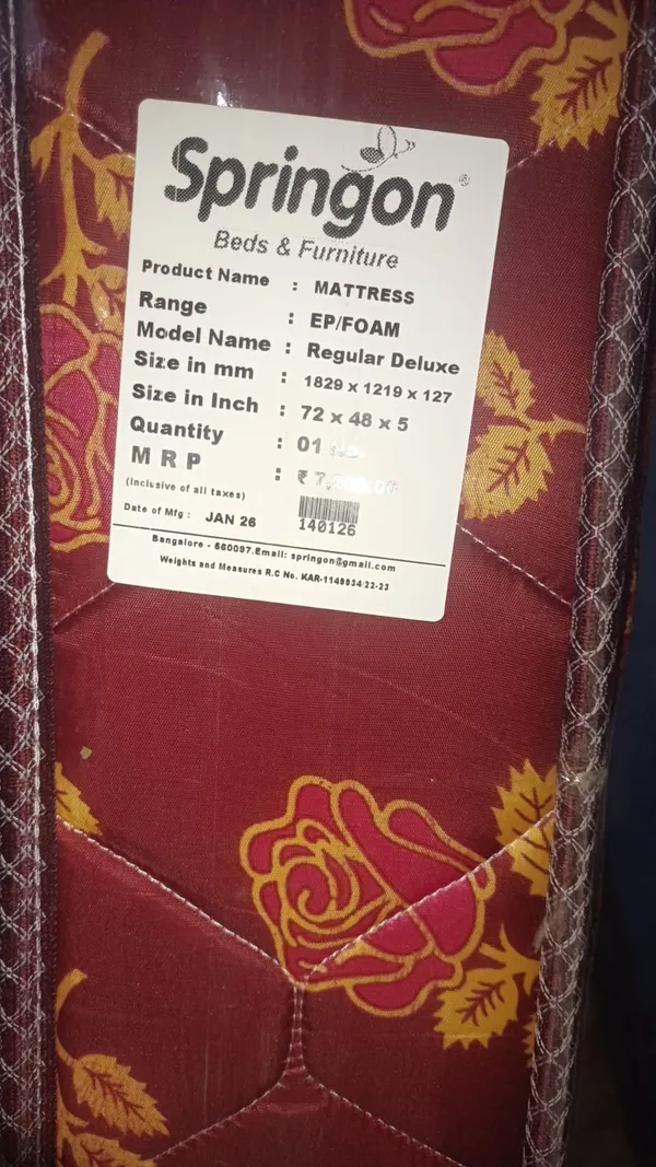 Maroon_Epe_Foam_Mattress