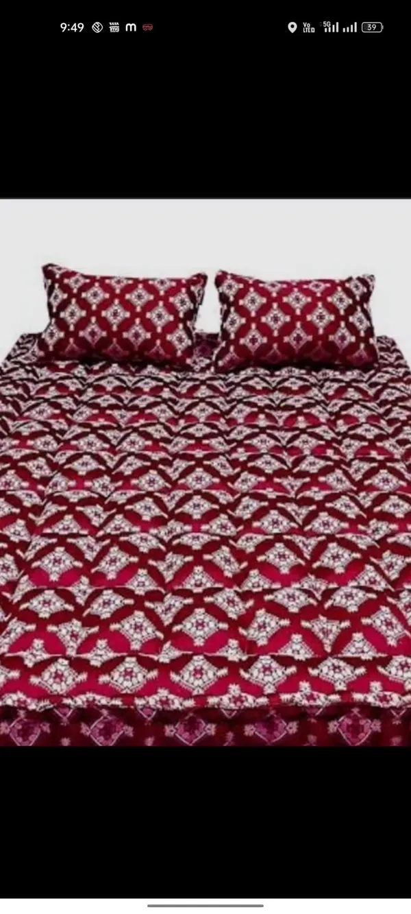 Maroon_Diamond_Shape_Cotton_Mattress