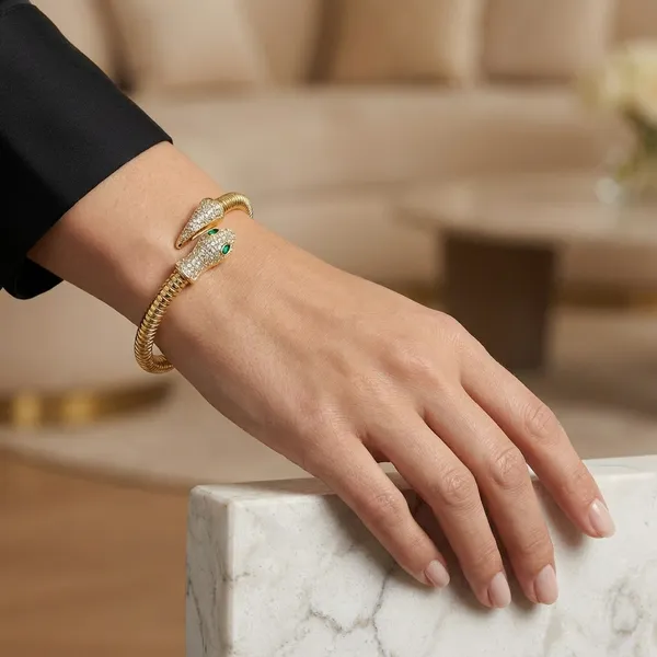 Gold_Toned_Snake_Head_Bangle_Bracelet_With_Crystal_Embellishments_For_Women