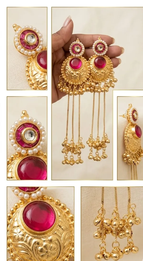 Gold_Plated_Kundan_Chandbali_Earrings_With_Ruby_Stone_And_Pearl_Detailing_For_Women