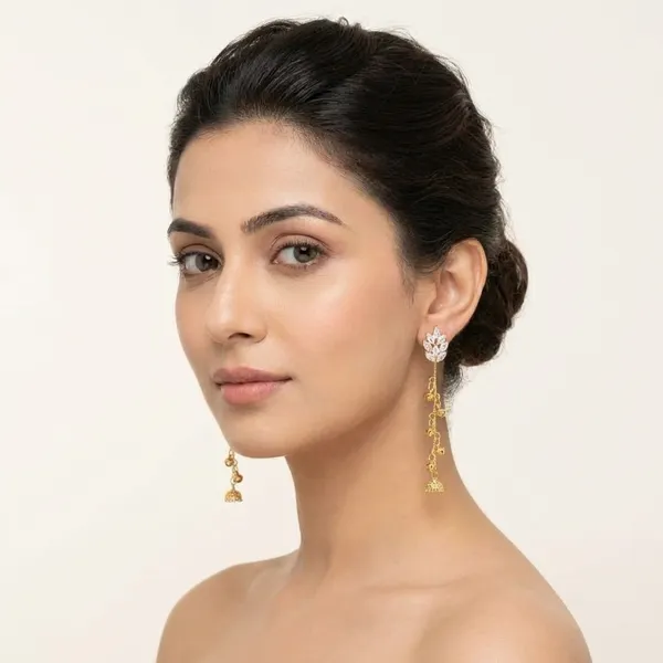 Elegant_Crystal_Leaf_Gold_Drop_Earrings_With_Jhumka_Bells_For_Women