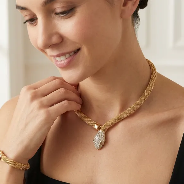 Gold_Toned_Snake_Choker_Necklace_With_Crystal_Detailing_For_Women
