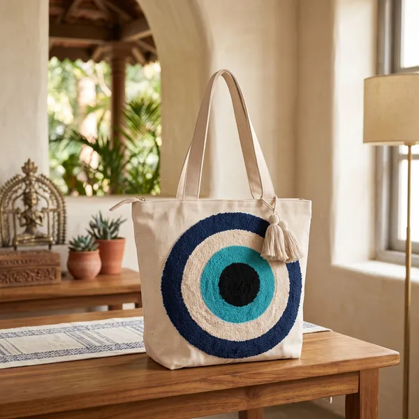 Orevah_Evil_Eye_Hand-Embroidered_Cotton_Slub_Tote_Bag_|_15_x_15_Inches_|_Reusable_Everyday_Carry_Bag