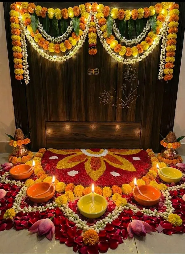 Rangoli_Doormat_with_4_Ceramic_Diyas_Combo_Set