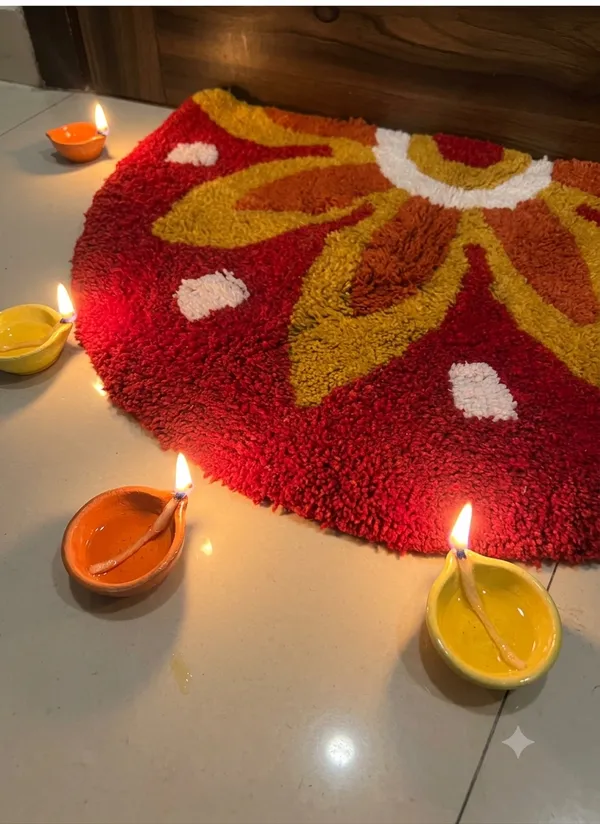 Rangoli_Doormat_with_4_Ceramic_Diyas_Combo_Set