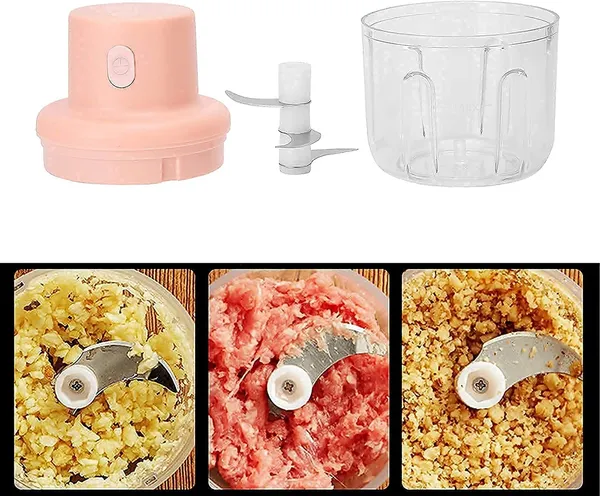 Usb_Electric_Vegetable_Garlic_Onion_Chopper_And_Stainless_Steel_Manicure_Kit_Combo_Pack_Of_2