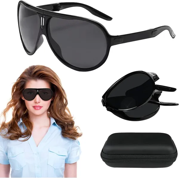 Black_Polycarbonate_Round_Foldable_Full-Frame_Sunglasses_For_Men_And_Women