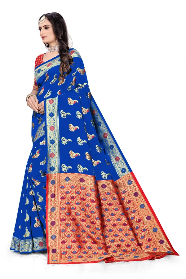 Royal_Blue_Soft_Silk_Banarasi_Sarees_With_Rich_Pallu_Blouse