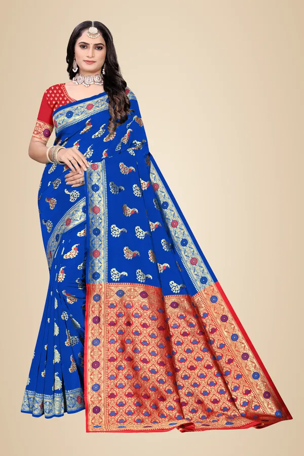 Royal_Blue_Soft_Silk_Banarasi_Sarees_With_Rich_Pallu_Blouse
