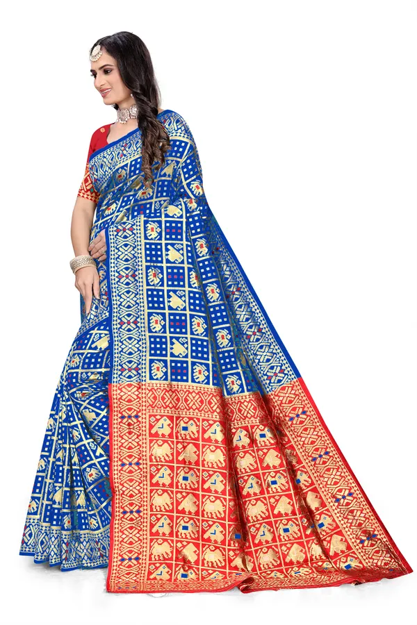Royal_Blue_Soft_Silk_Banarasi_Sarees_With_Rich_Pallu_Blouse