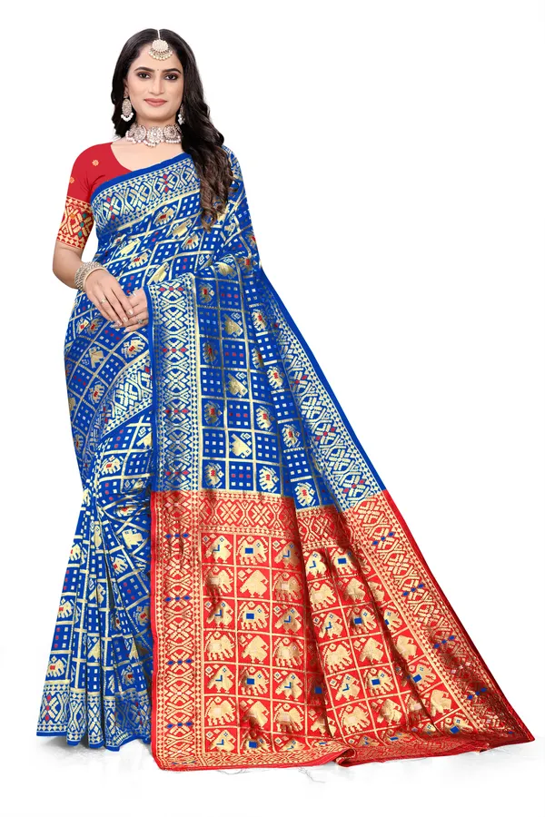 Royal_Blue_Soft_Silk_Banarasi_Sarees_With_Rich_Pallu_Blouse