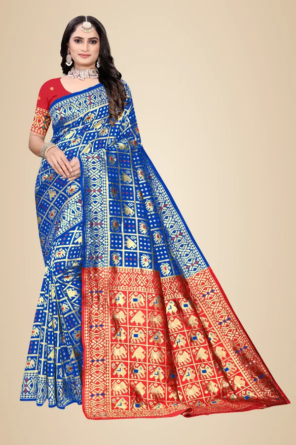 Royal_Blue_Soft_Silk_Banarasi_Sarees_With_Rich_Pallu_Blouse