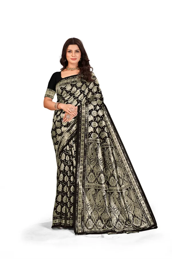 Black_Premium_Quality_Jacquard_Wovan_Sarees