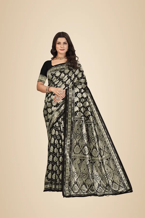 Black_Premium_Quality_Jacquard_Wovan_Sarees